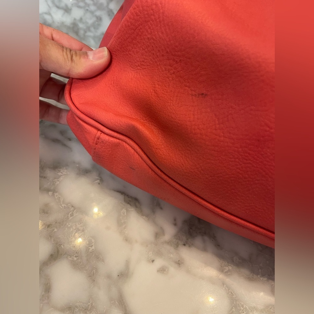 Coral Colored Rosetti Shoulder Handbag Studded - Picture 3 of 5
